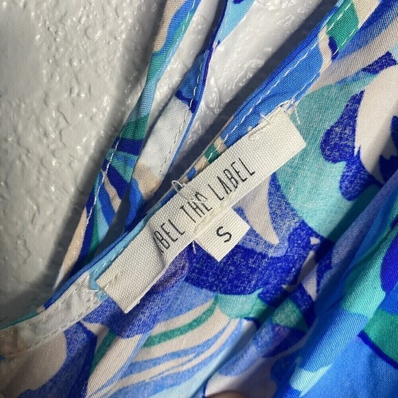 Abel The Label Anthropologie Blue Boho Smocked V Neck Maxi Dress Small Dress Up - Picture 4 of 11